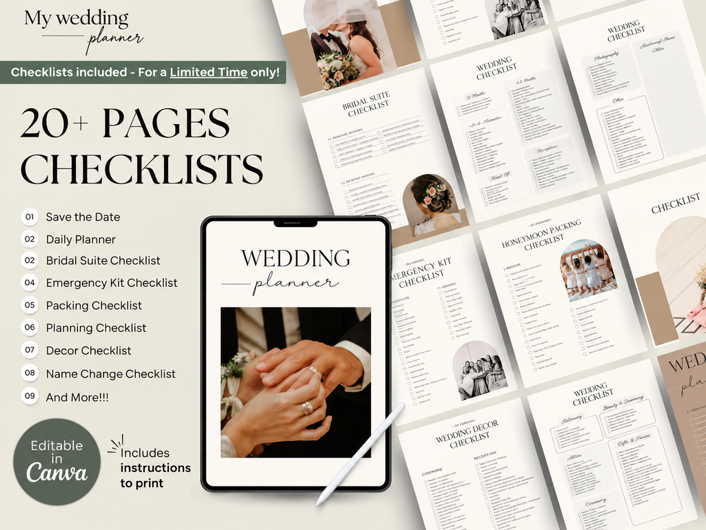 💍 The Ultimate Wedding Planner Spreadsheet | Your All-in-One Digital Wedding Planning Organizer ✨