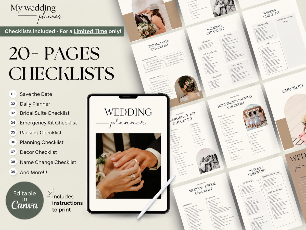 💍 The Ultimate Wedding Planner Spreadsheet | Your All-in-One Digital Wedding Planning Organizer ✨