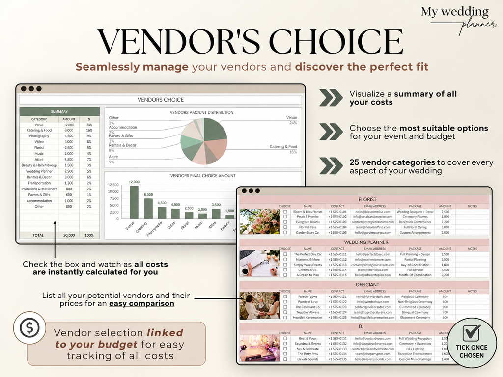 💍 The Ultimate Wedding Planner Spreadsheet | Your All-in-One Digital Wedding Planning Organizer ✨